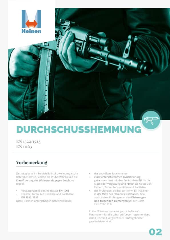 DOHE P002 - Durchschusshemmung Informationen